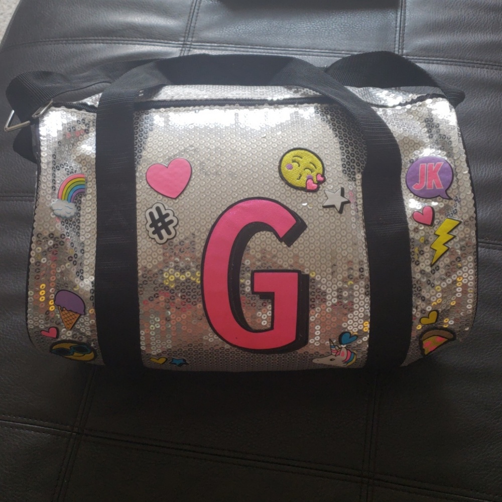 Sequin "G" Duffle Bag